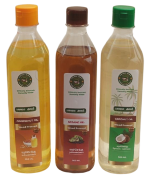 Pasumai Agam Woodpressed Oil Trial Combo (1/2 Liter Each)